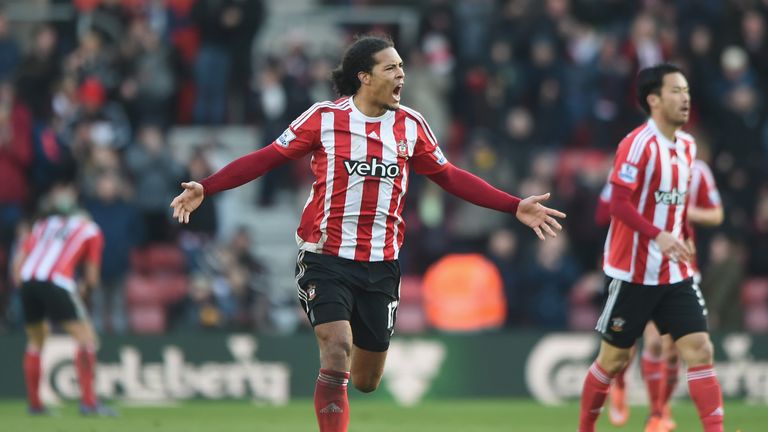Virgil van Dijk scored three times in his debut Southampton season