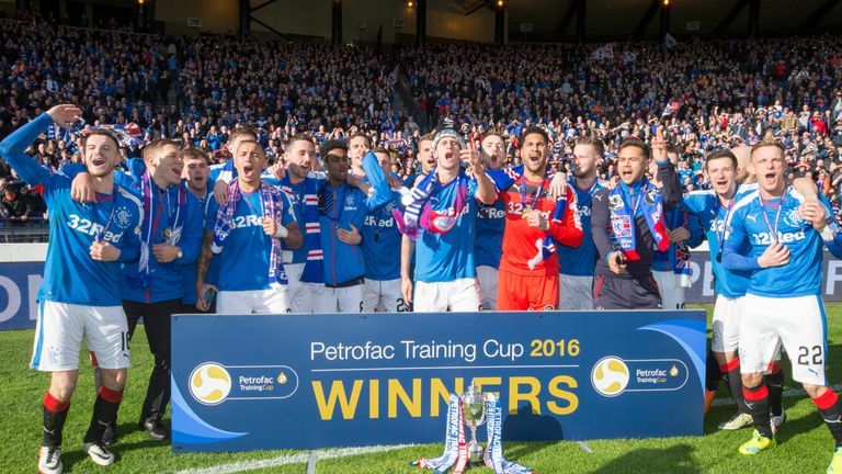 Rangers won the Challenge Cup in 2016 but are now back in the Scottish Premiership