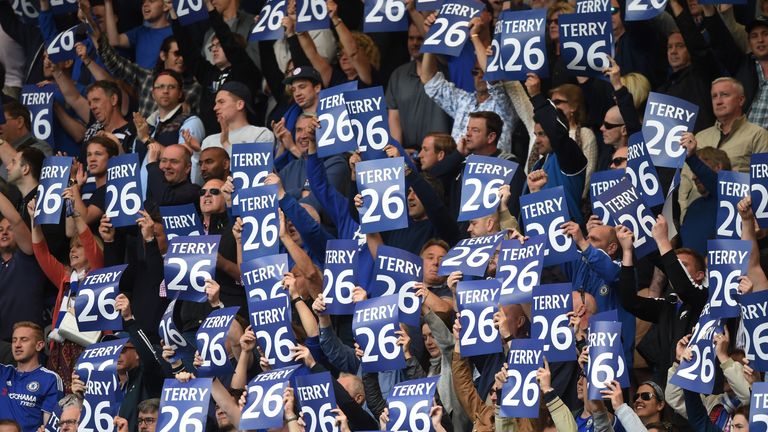 Chelsea fans expressed their support for Terry at the weekend