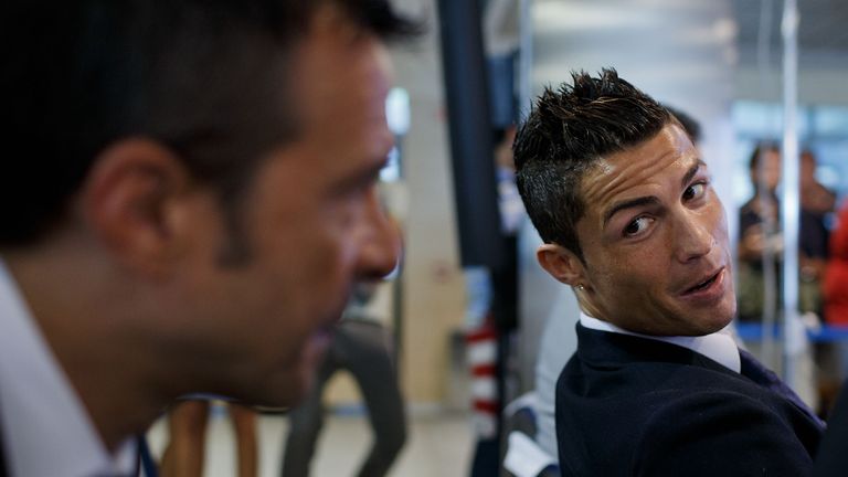 Jorge Mendes with his most famous client, Real Madrid's Cristiano Ronaldo