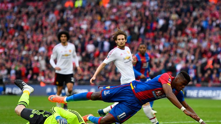 Wilfried Zaha was a losing finalist in last season's FA Cup Final - Palace lost 2-1 to Manchester United.