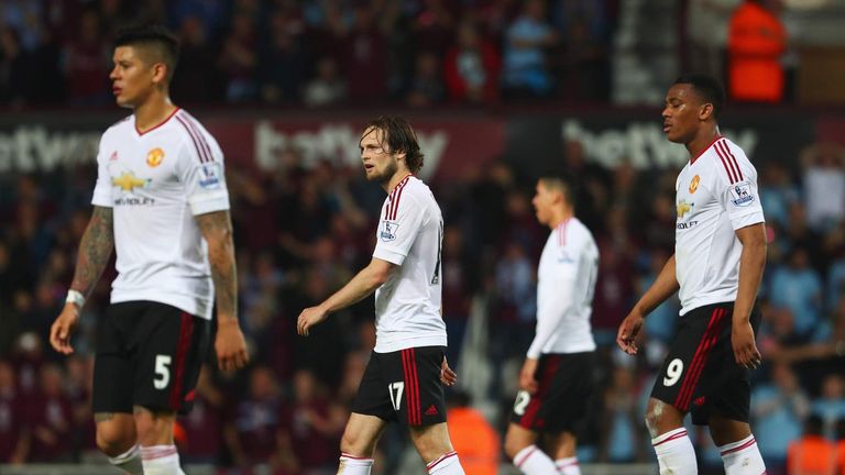 Manchester United lost to West Ham after leading 2-1