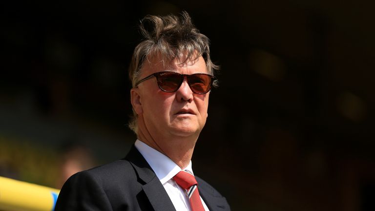 Van Gaal basked in the sunshine ahead of United's win at Norwich