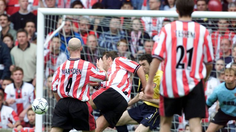 Matthew Le Tissier scores the last goal at The Dell - a last-minute winner against Arsenal