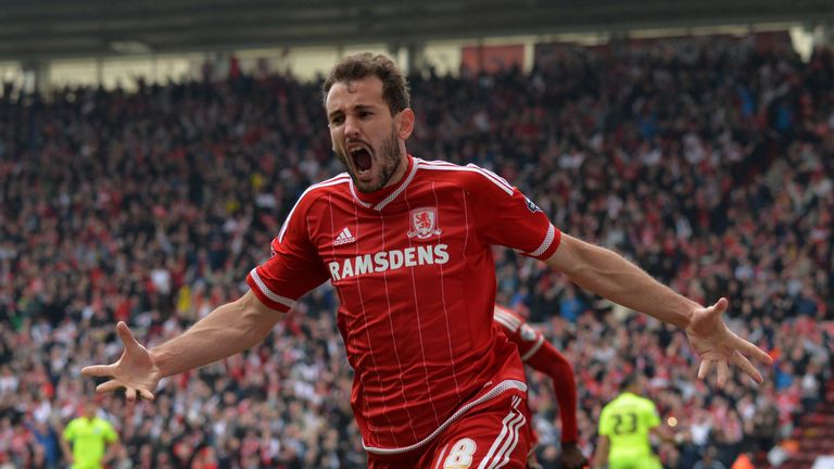 Middlesbrough's Cristhian Stuani has been included in Uruguay's squad