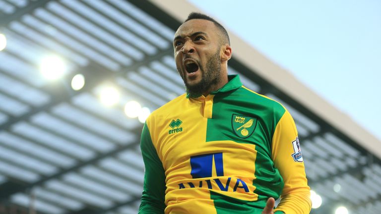Nathan Redmond of Norwich City celebrates
