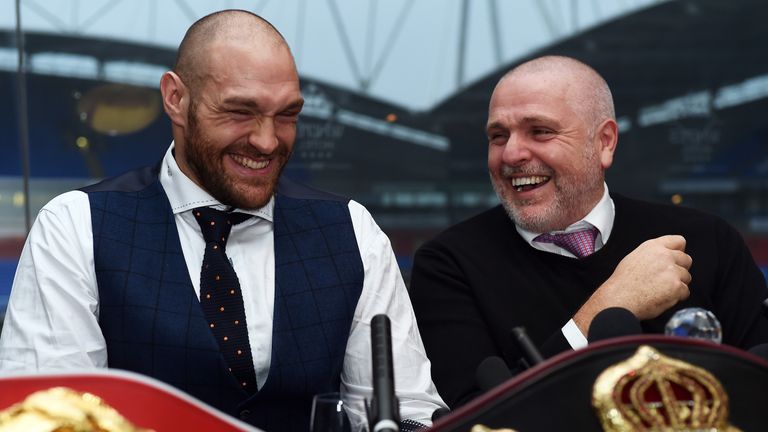 Tyson Fury (left) will not retire after his next fight, says Peter Fury