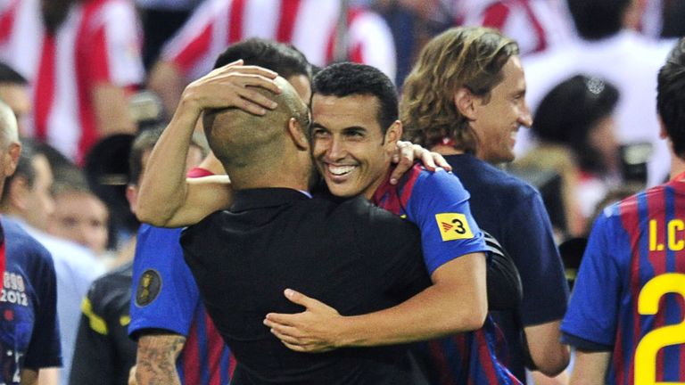 Pedro enjoyed a trophy-laden spell with Barca