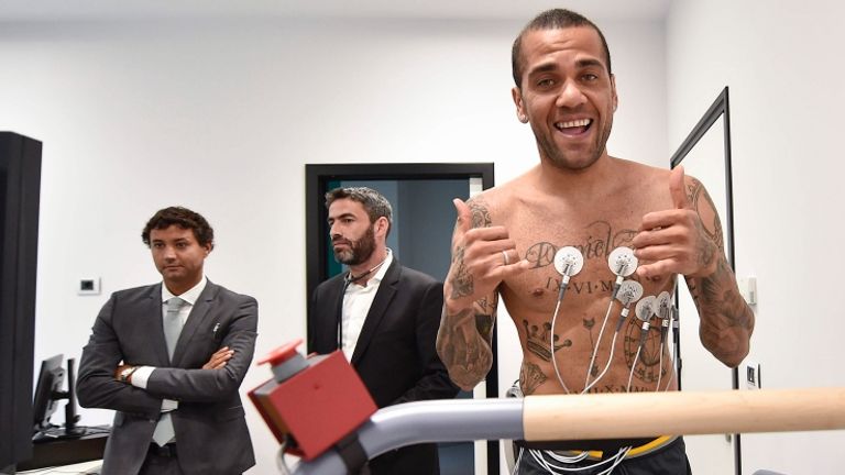 Alves passed his medical at the Turin club on Monday