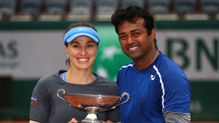 Hingis and Leander Paes lifted four Grand Slam titles together
