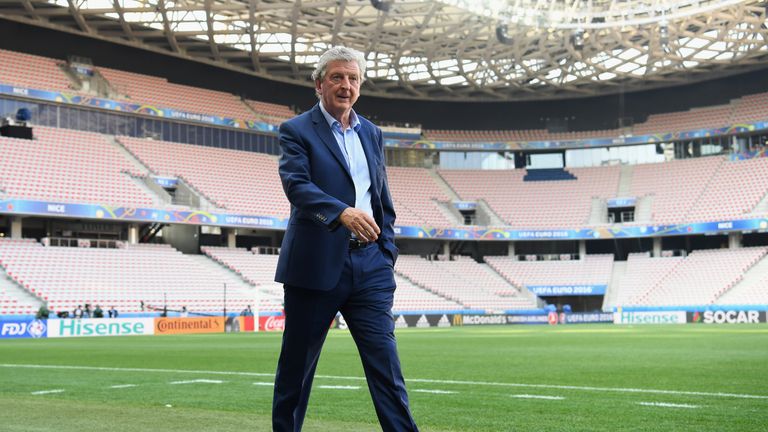 Hodgson and England have inspected the pitch ahead of Monday's showdown with Iceland