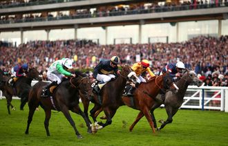 Twilight Son and Ryan Moore get the better of Gold-Fun, Signs Of Blessing and Magical Memory in a cracking finish to the Diamond Jubilee Stakes.