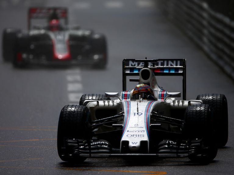 Felipe Massa driving the Williams in Monaco