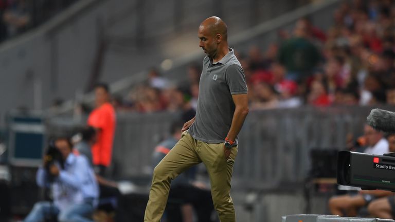 Pep Guardiola took charge of Man City for the first time on Wednesday