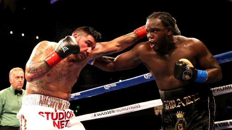 Stiverne (right) owns two wins over Wilder's next opponent Chris Arreola