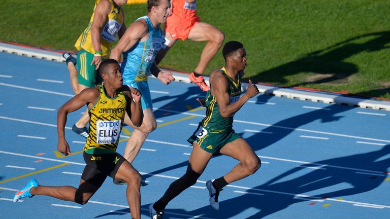 Nigel Ellis (left) is hoping to become Jamaica's next star