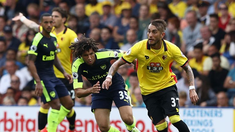 Roberto Pereyra made his Premier League debut against Arsenal