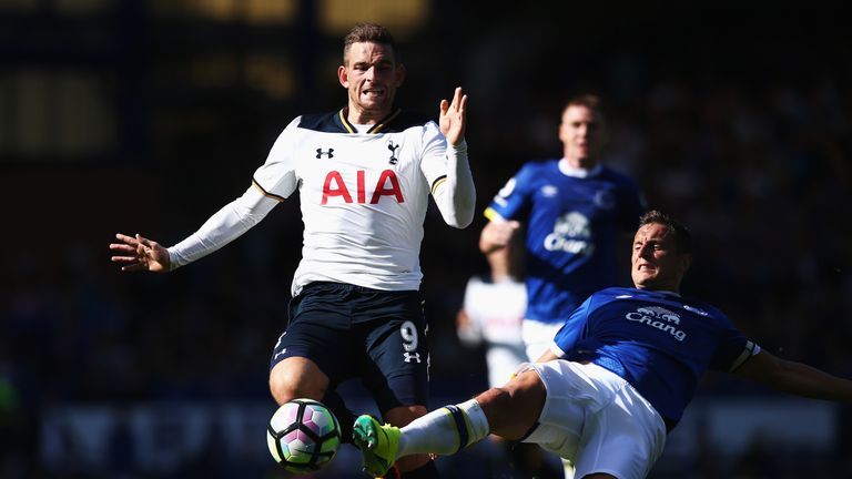 Vincent Janssen came on in the second half for Tottenham
