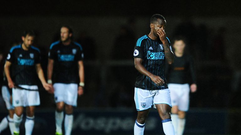 Saido Berahino was denied a late equaliser as West Brom lost to Torquay