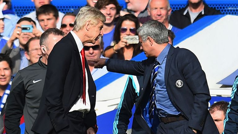 Wenger clashed with Mourinho at Stamford Bridge in October 2014