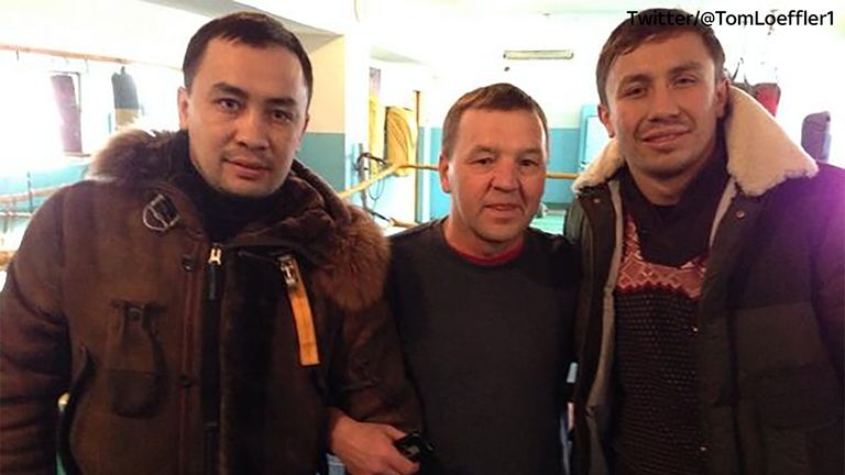 Max Golovkin (L) & GGG (R) via Twitter @TomLoeffler1
