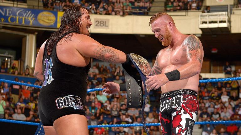 Image result for Heath Slater & Rhyno Win Tag Team Gold pic
