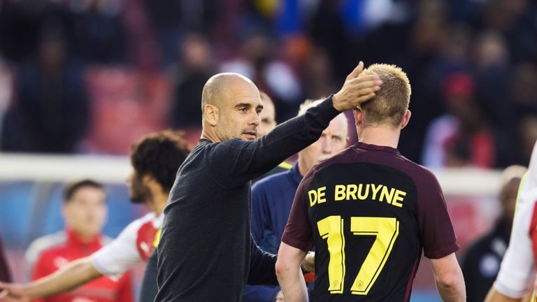 Man City boss Pep Guardiola has switched De Bruyne to a central position this season