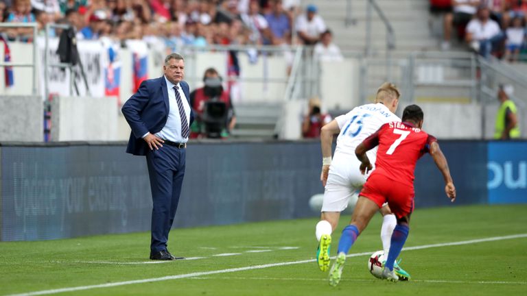 New England manager Sam Allardyce watches the action