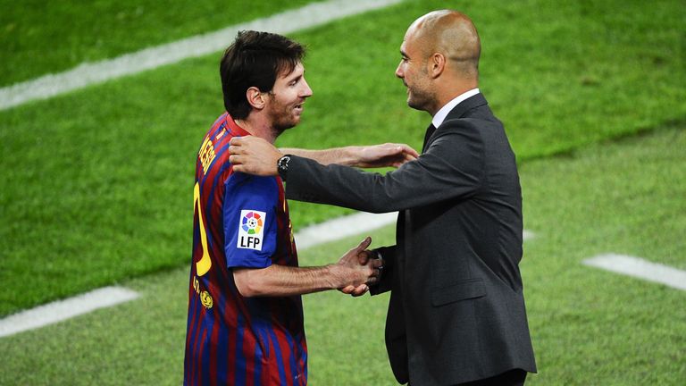 Pep Guardiola managed Lionel Messi at Barcelona