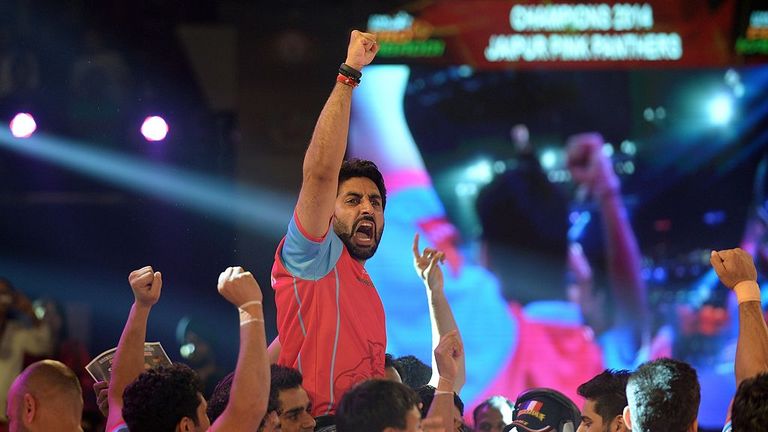 Bollywood actor Abhishek Bachchan also owns Pro Kabaddi team Jaipur Pink Panthers