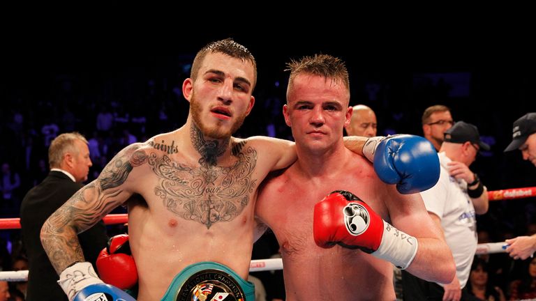 Sam Eggington and Frankie Gavin show respect at the end of a classic encounter