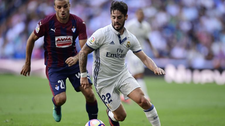 Eibar's Pedro Leon (left) knows the dangers of facing his former side Real