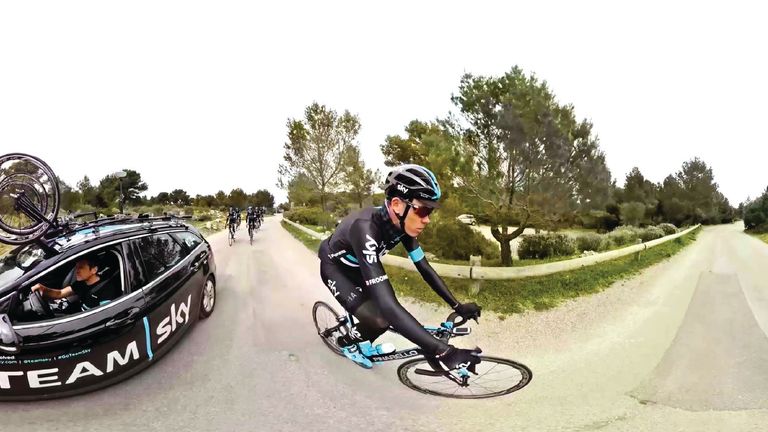 You can get behind the scenes with Team Sky with the VR app