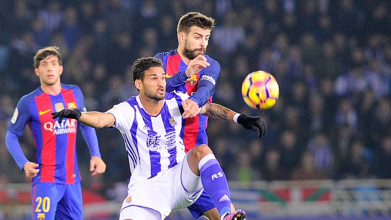 Willian Jose headed Sociedad in front against Barcelona