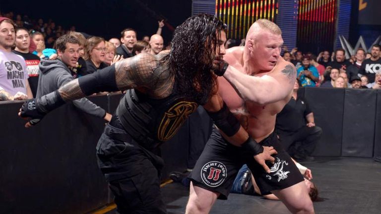 Reigns and Lesnar squared off at Fastlane 2016, in a match which also included Dean Ambrose