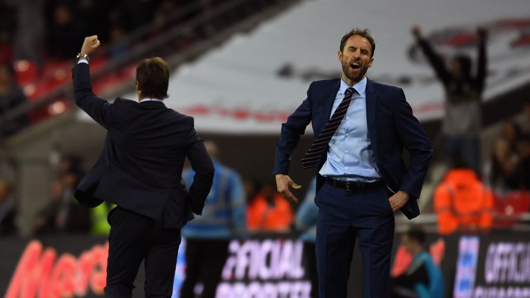Gareth Southgate shows his frustration on the touchline