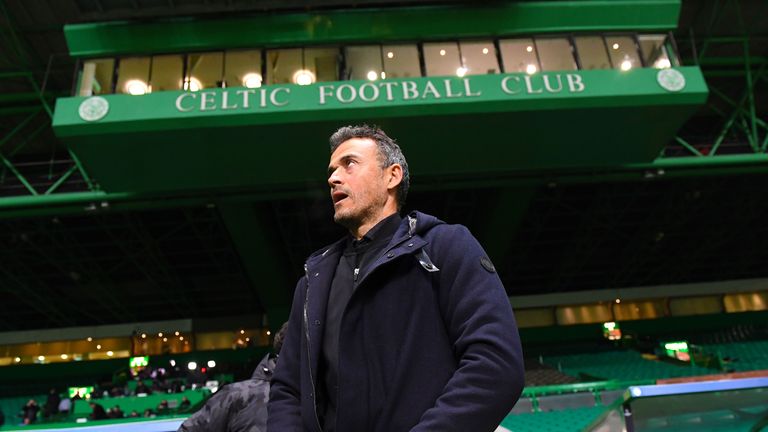 Luis Enrique saw his side progress at Celtic Park