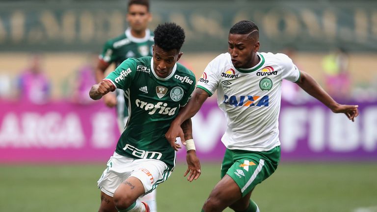 Matheus Biteco (left) was on loan at Chapecoense from Hoffenheim