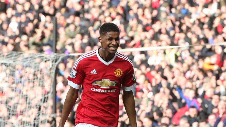 Rashford netted twice on his Premier League debut against Arsenal in February 2016