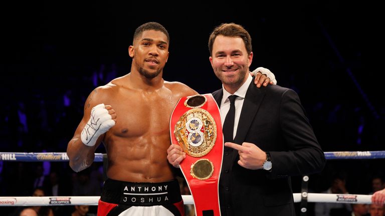 Eddie Hearn guided Anthony Joshua to a world title after the heavyweight turned professional