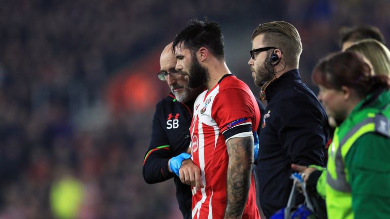 Saints saw Charlie Austin go off injured