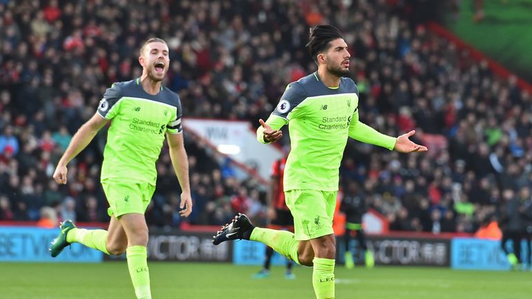 Emre Can scored Liverpool's third with a curling effort