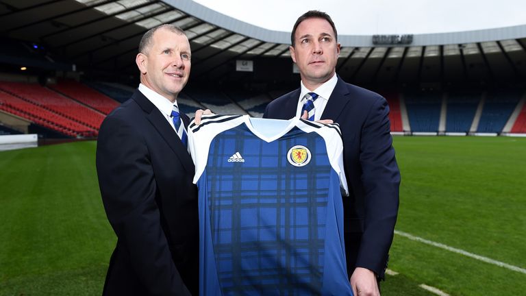 Malky Mackay (right) will take interim charge of Scotland