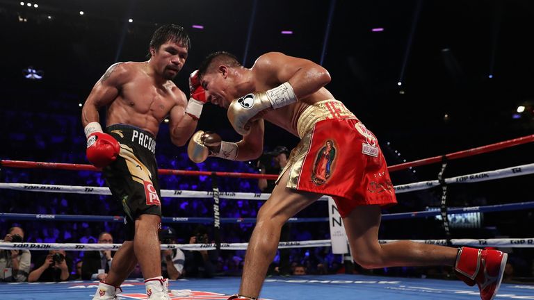 Pacquiao returned from a brief retirement to defeat Jessie Vargas and win the WBO welterweight title for a third in November