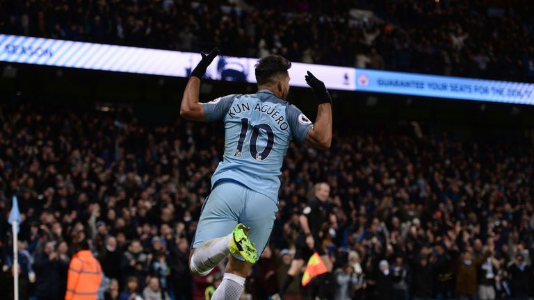Sergio Aguero scored Man City's decisive second