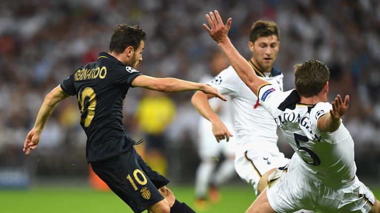 Silva scored against Tottenham in Monaco's 2-1 Champions League win at Wembley