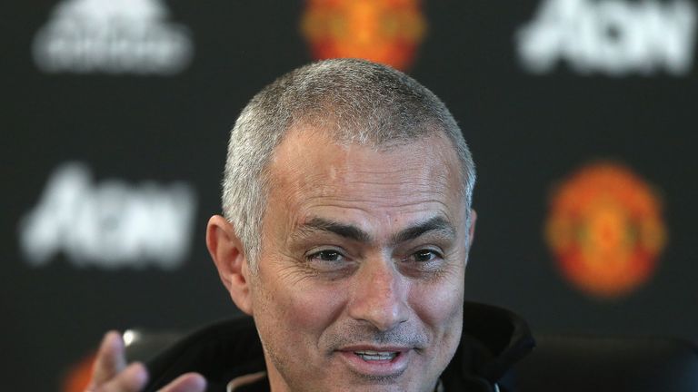 Jose Mourinho sported a new haircut as he spoke to the media