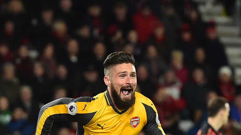 Olivier Giroud says he is targeting the Premier League title with Arsenal 