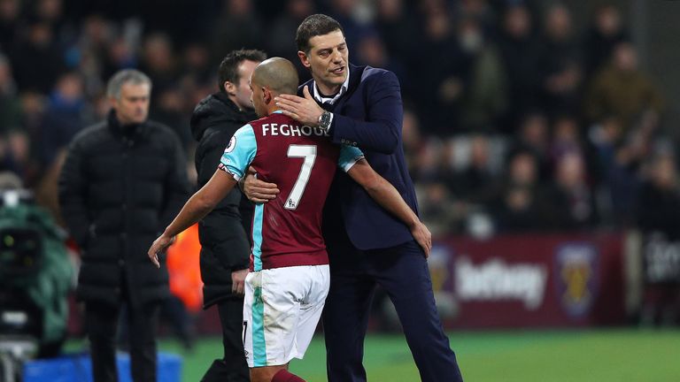 Slaven Bilic consoled Sofiane Feghouli following his red card