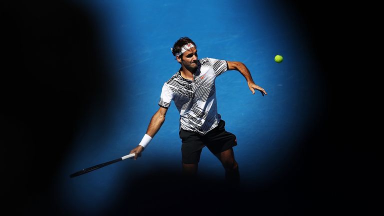 Roger Federer came through against Noah Rubin in straight sets